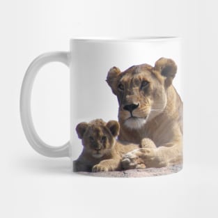 Lioness and cub Mug